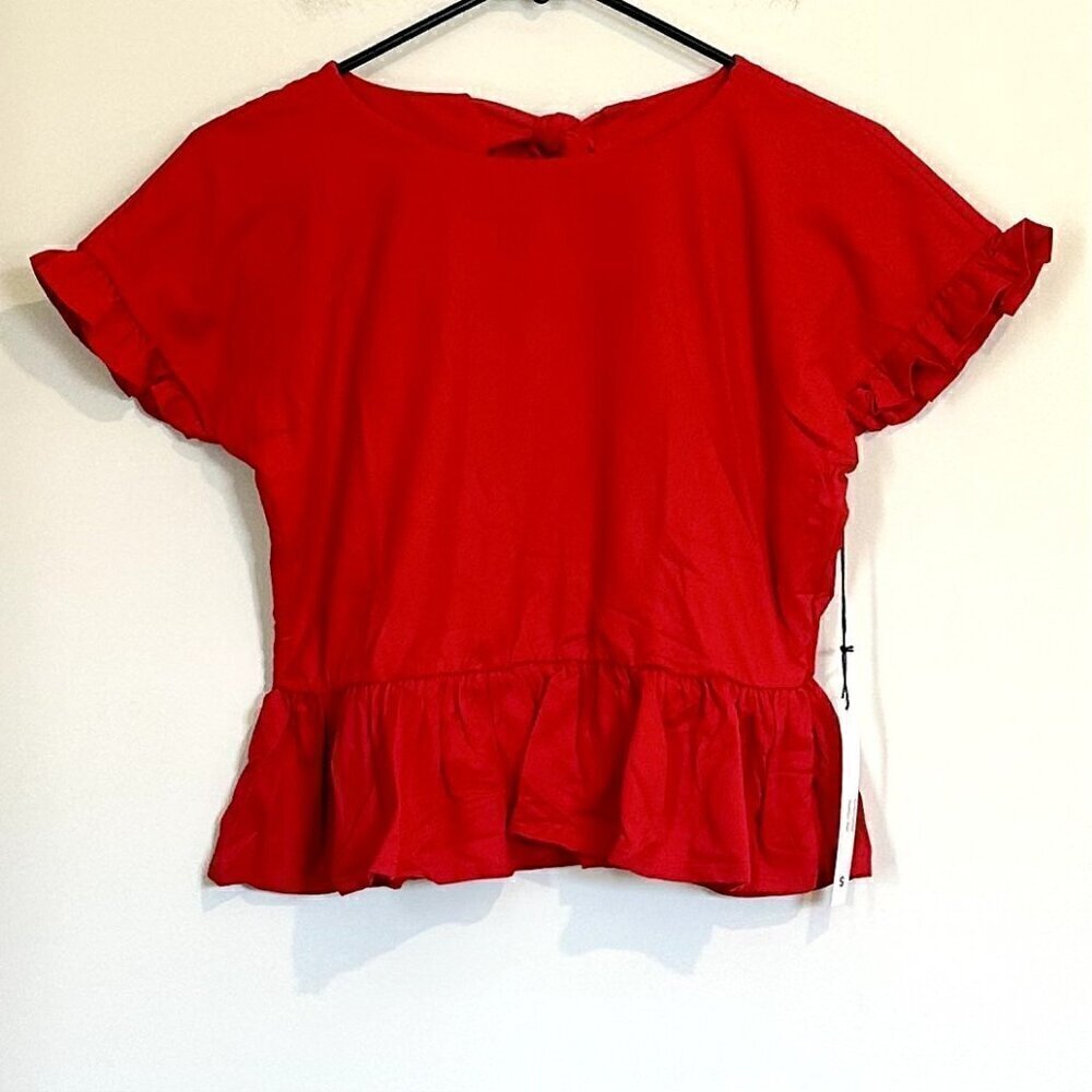 NWT REVOLVE Susana Monaco Red Short Sleeve Top - Size Small